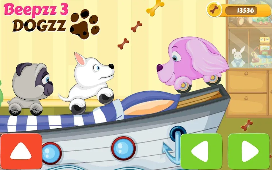 Racing games for kids - Dogs на Андроид — Открыты все машинки и трассы — скриншот 1