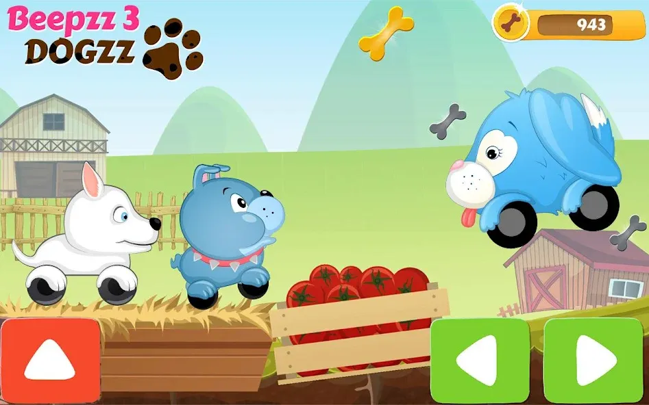 Racing games for kids - Dogs на Андроид — Открыты все машинки и трассы — скриншот 2