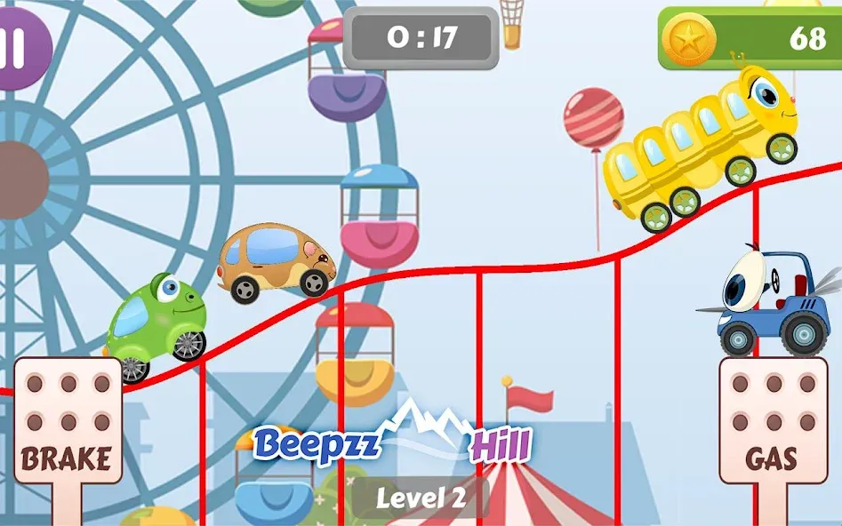 Скачать Car Racing game for toddlers (Мод: Без рекламы и все машины открыты) на Андроид — скриншот 1