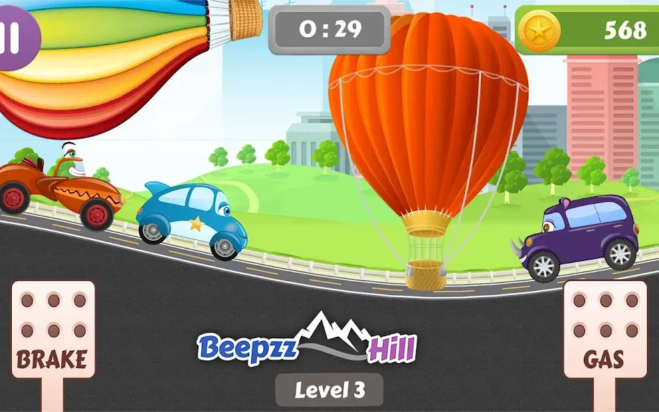 Скачать Car Racing game for toddlers (Мод: Без рекламы и все машины открыты) на Андроид — скриншот 2