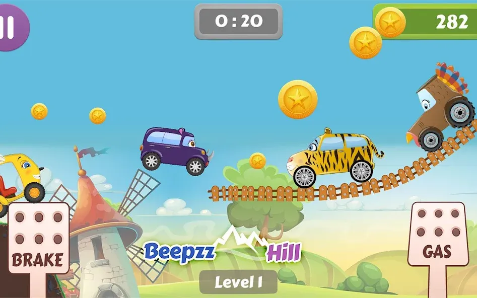 Скачать Car Racing game for toddlers (Мод: Без рекламы и все машины открыты) на Андроид — скриншот 3