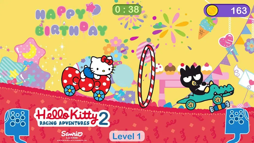 Скачать взлом Hello Kitty games - car game на Андроид — Безлимитные монеты и все машины открыты — скриншот 1
