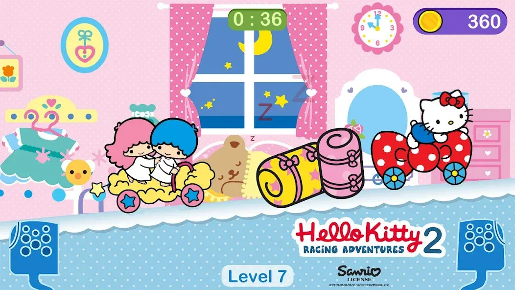 Скачать взлом Hello Kitty games - car game на Андроид — Безлимитные монеты и все машины открыты — скриншот 4