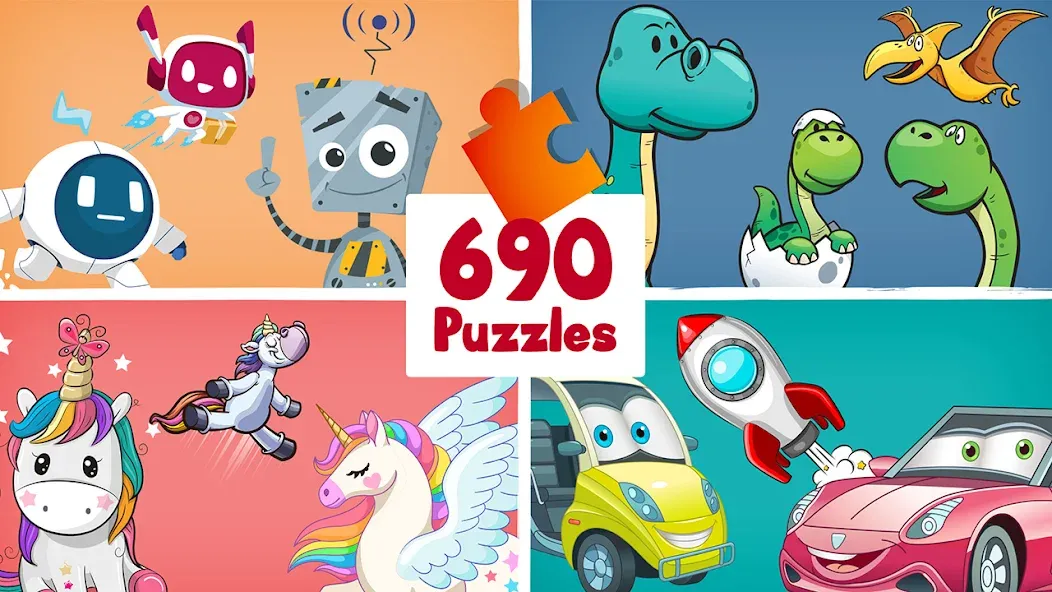 690 Puzzles for preschool kids — Открыты все пазлы и уровни — скриншот 1