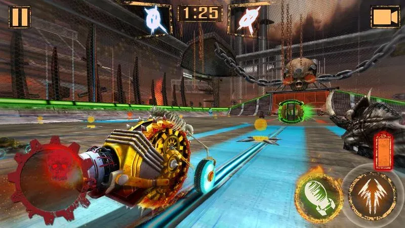 Скачать взлом Rocket Car Ball на Андроид — Безлимитные деньги и топливо — скриншот 2