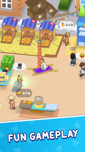 Скачать Animal Mart: Tycoon Games MOD APK — Безлимитные деньги и товары — скриншот 5