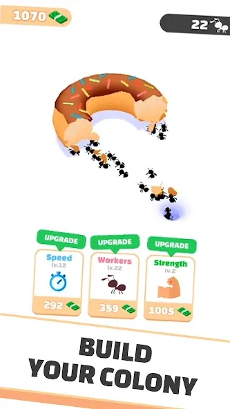 Скачать Idle Ants - Simulator Game с модом — Безлимитные деньги и ускоренная добыча — скриншот 1