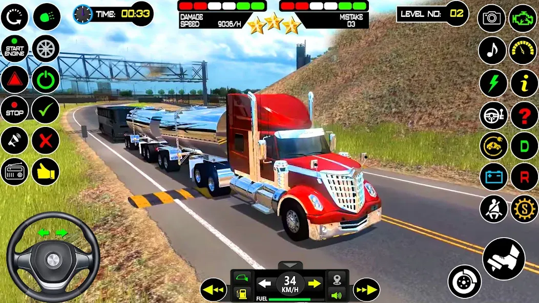 Скачать US Truck Driving Cargo Game 3D на телефон — Безлимитные деньги и топливо — скриншот 3