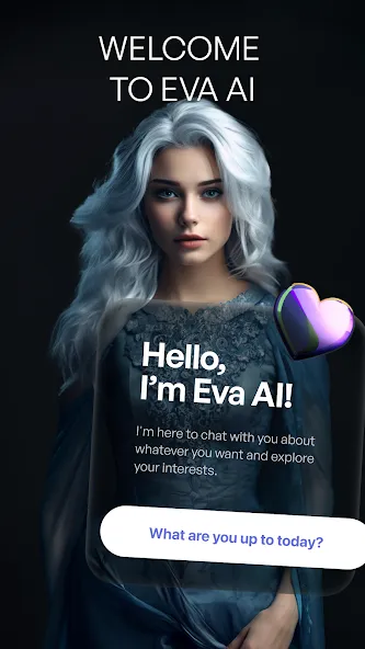 Взломанная EVA Character AI & AI Friend на Андроид — Премиум-функции и безлимитные сообщения — скриншот 1