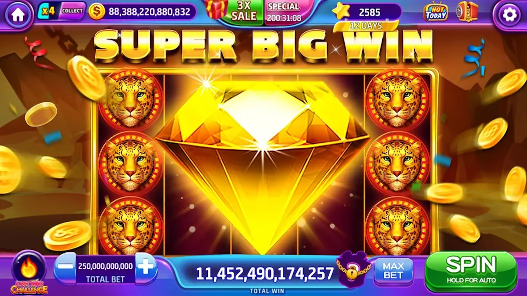 Скачать Lava Slots - Casino Games с модом — Безлимитные монеты и все бонусы — скриншот 2
