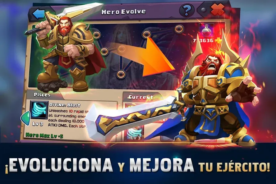Clash of Lords 2: Español (Мод Безлимитные ресурсы и усиленные герои) — скриншот 3
