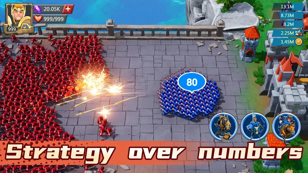 Lords Mobile: Kingdom Wars — Взломанная версия (Безлимитные ресурсы и мощная армия) — скриншот 2