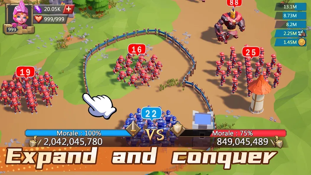 Lords Mobile: Kingdom Wars — Взломанная версия (Безлимитные ресурсы и мощная армия) — скриншот 3