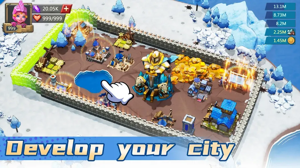 Lords Mobile: Kingdom Wars — Взломанная версия (Безлимитные ресурсы и мощная армия) — скриншот 4