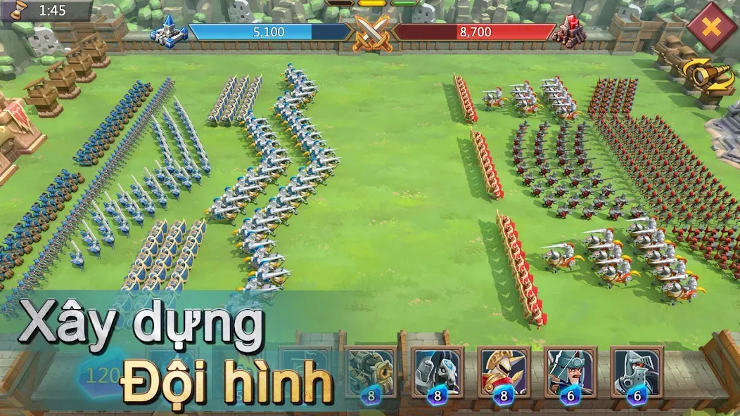 Скачать взломанную Lords Mobile - Gamota — Безлимитные ресурсы и ускоренное строительство — скриншот 1