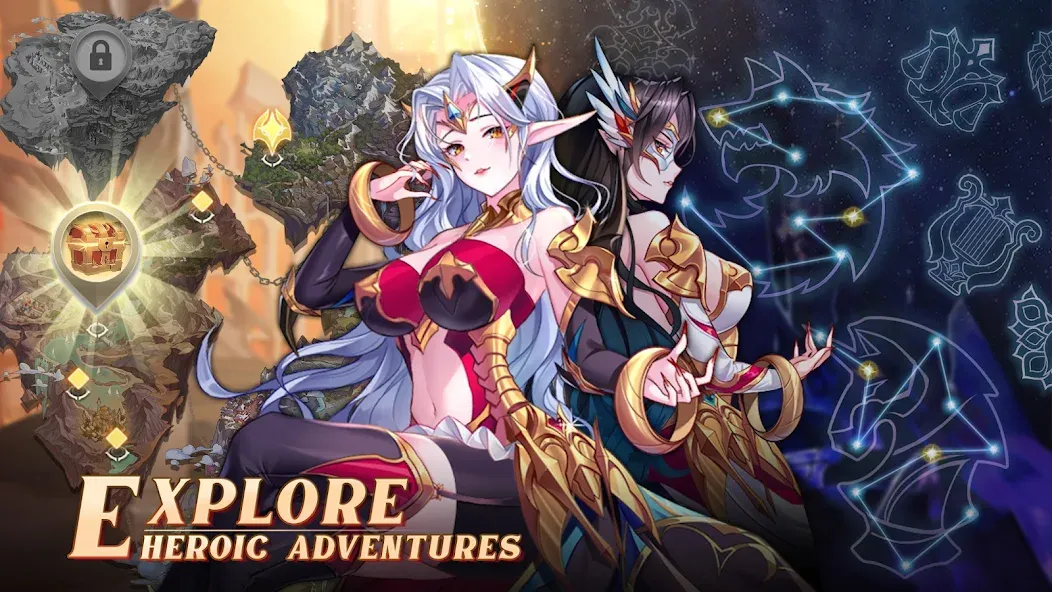 Скачать Mythic Heroes: Idle RPG — Модификация Безлимитные ресурсы и быстрая прокачка — скриншот 5
