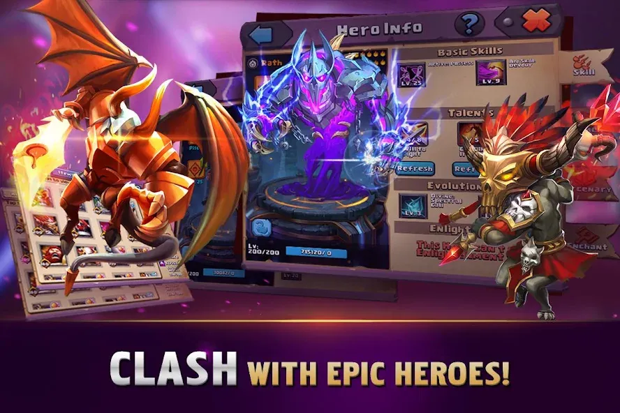 Скачать взломанную Clash of Lords: Guild Castle — Безлимитные ресурсы и алмазы — скриншот 4
