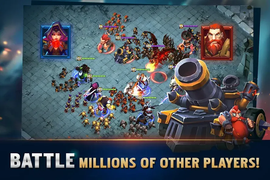 Скачать взломанную Clash of Lords: Guild Castle — Безлимитные ресурсы и алмазы — скриншот 5