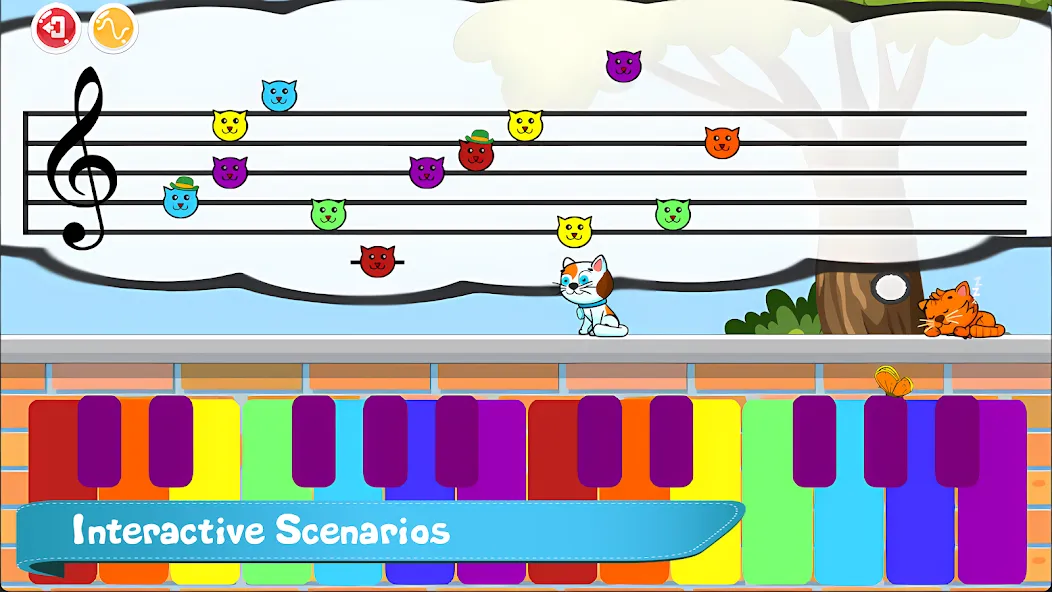 Взломанная Cat Piano Meow - Sounds & Game на Андроид — Разблокированы все звуки и уровни — скриншот 4