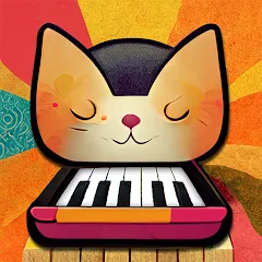 Взломанная Cat Piano Meow - Sounds & Game на Андроид — Разблокированы все звуки и уровни