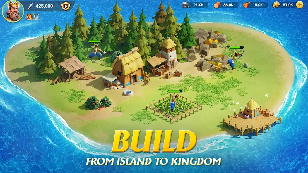 Kingdom Adventure Saga — Безлимитные ресурсы и усиленная армия — скриншот 1