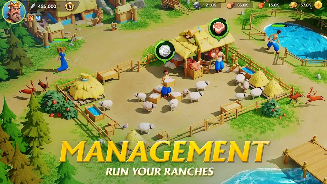 Kingdom Adventure Saga — Безлимитные ресурсы и усиленная армия — скриншот 4