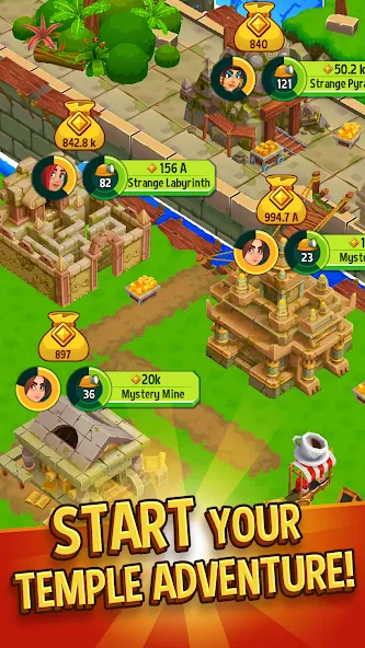 Скачать Temple Run: Idle Explorers на Android — Безлимитные деньги и алмазы — скриншот 1