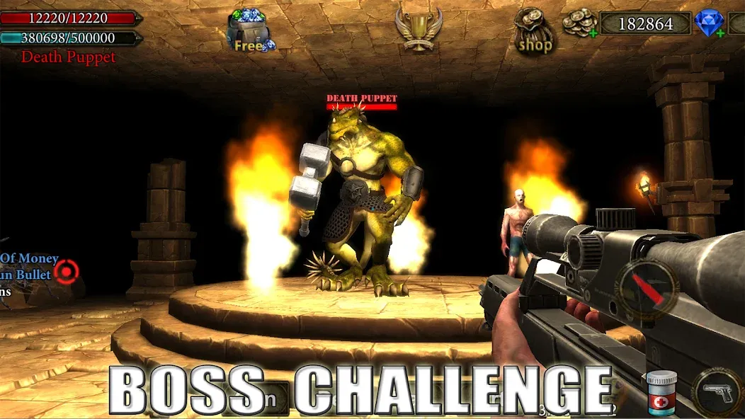 Скачать Dungeon Shooter : Dark Temple MOD APK — Безлимитные деньги и патроны — скриншот 2