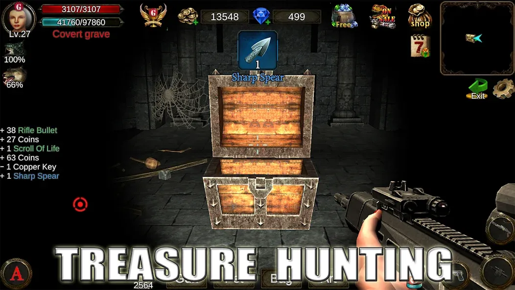 Скачать Dungeon Shooter : Dark Temple MOD APK — Безлимитные деньги и патроны — скриншот 4