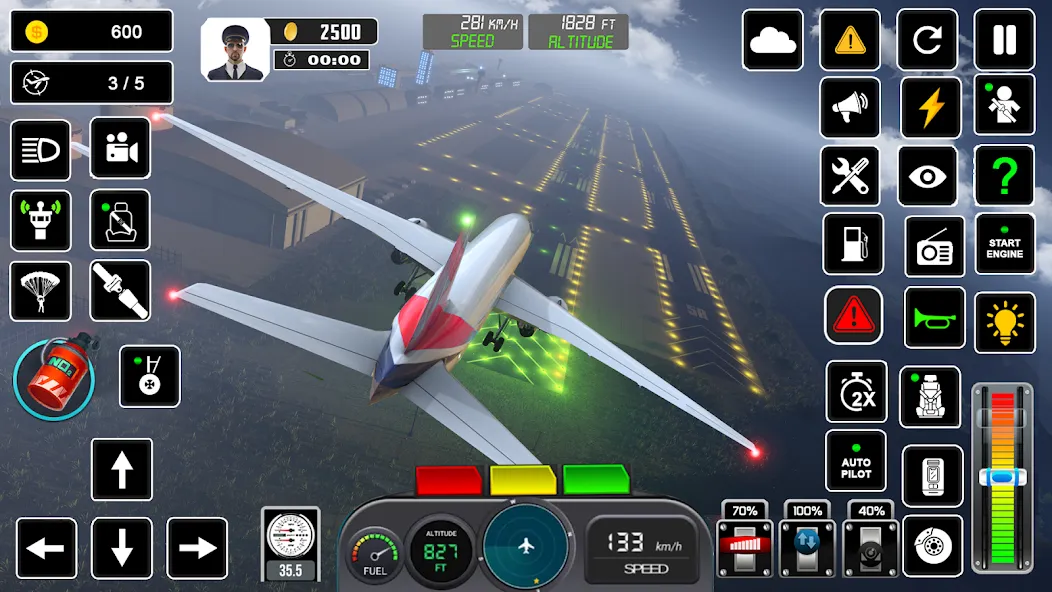 Скачать Pilot Flight Simulator Games на Андроид — Бесконечное топливо и новые самолёты — скриншот 3