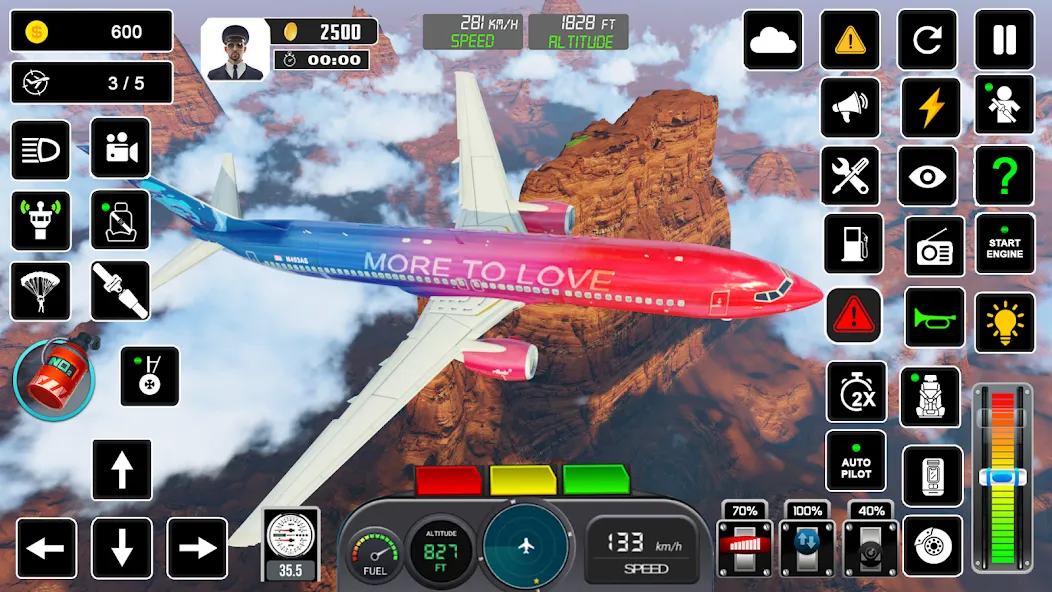 Скачать Pilot Flight Simulator Games на Андроид — Бесконечное топливо и новые самолёты — скриншот 4