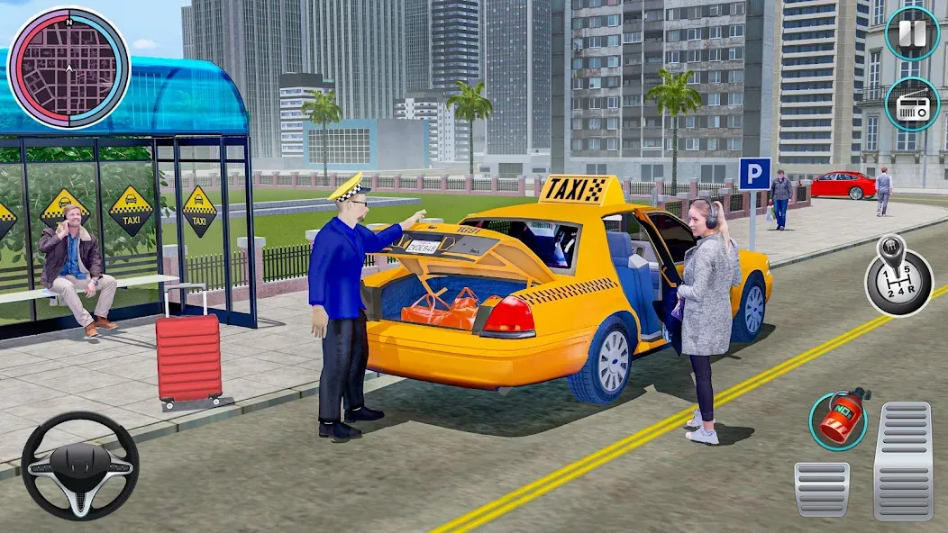 Скачать City Taxi Driving: Taxi Games с модом — Безлимитные деньги и топливо — скриншот 3