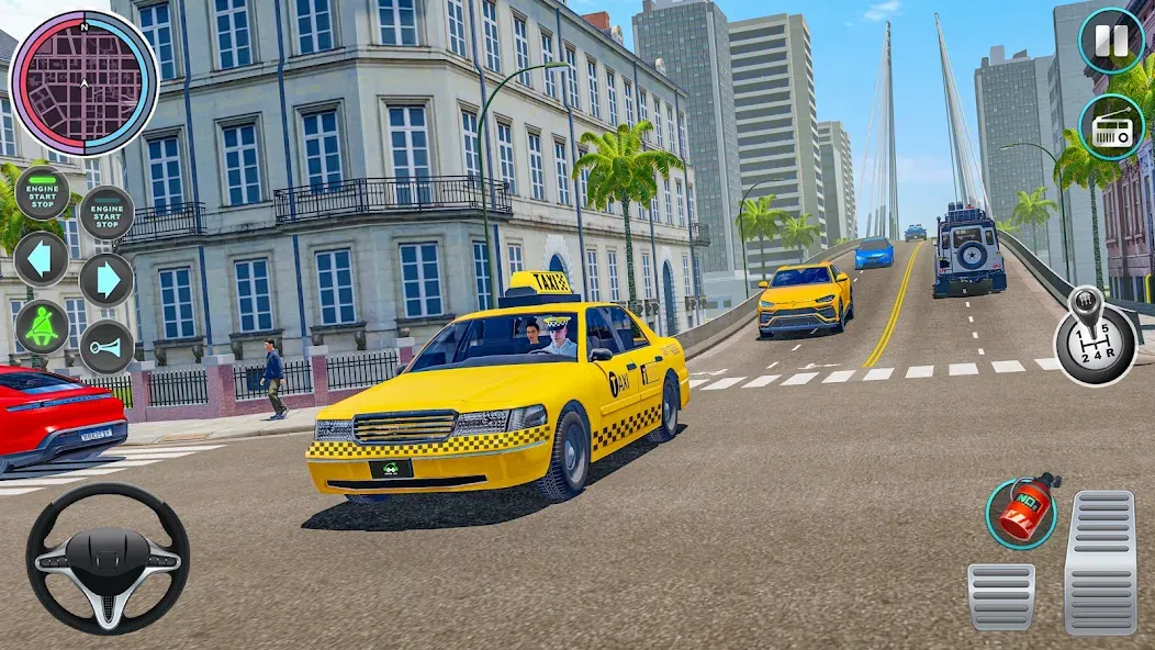 Скачать City Taxi Driving: Taxi Games с модом — Безлимитные деньги и топливо — скриншот 4