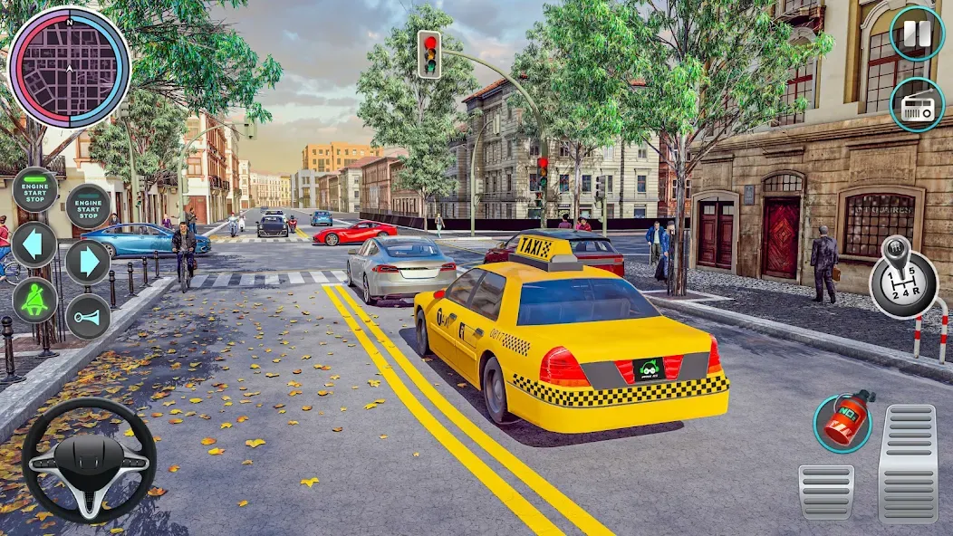 Скачать City Taxi Driving: Taxi Games с модом — Безлимитные деньги и топливо — скриншот 5