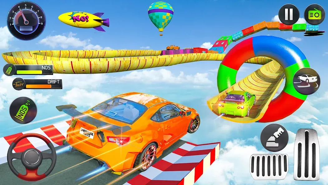 Mega Ramp Car Stunts Race Game — Безлимитные деньги и все машины открыты — скриншот 1