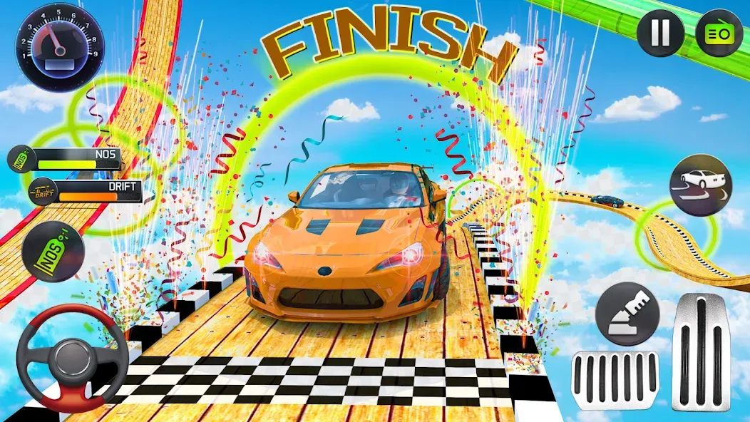 Mega Ramp Car Stunts Race Game — Безлимитные деньги и все машины открыты — скриншот 4