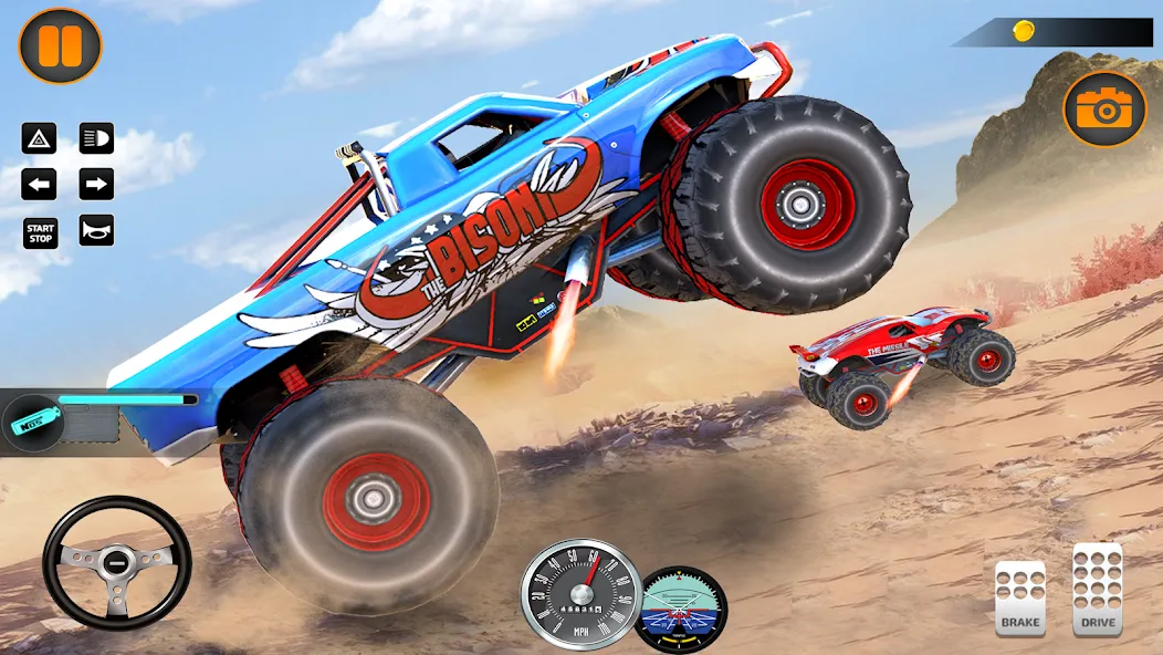 Скачать Monster Truck Off Road Racing с модом — Безлимитные деньги и все машины открыты — скриншот 3 Скачать Monster Truck Off Road Racing с модом — Безлимитные деньги и все машины открыты — скриншот 3