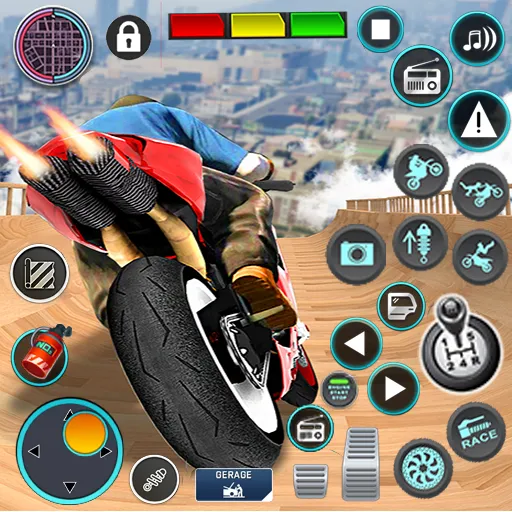 Скачать Mega Ramp Bike Stunts Games 3D — Последняя версия (Безлимитные деньги и все байки открыты) — скриншот 1