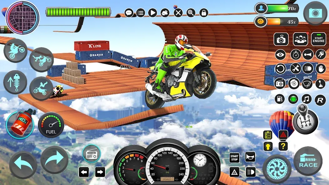 Скачать Mega Ramp Bike Stunts Games 3D — Последняя версия (Безлимитные деньги и все байки открыты) — скриншот 5