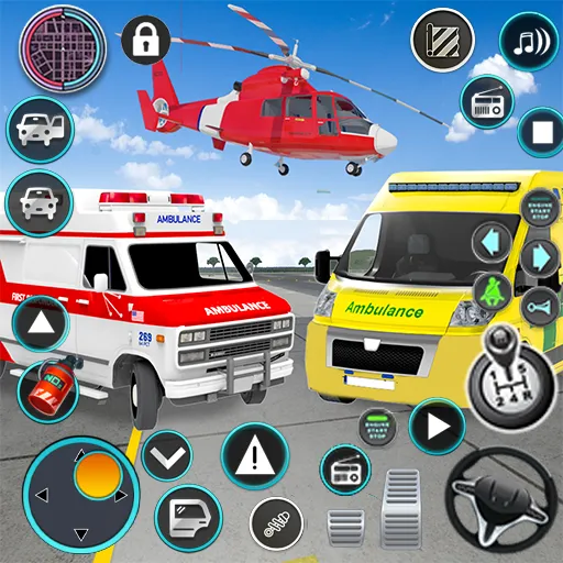 Скачать Heli Ambulance Simulator Game — Модификация Безлимитные деньги и все вертолеты — скриншот 1