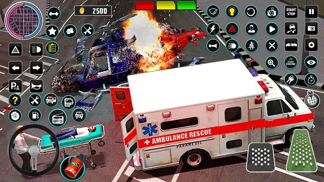 Скачать Heli Ambulance Simulator Game — Модификация Безлимитные деньги и все вертолеты — скриншот 4