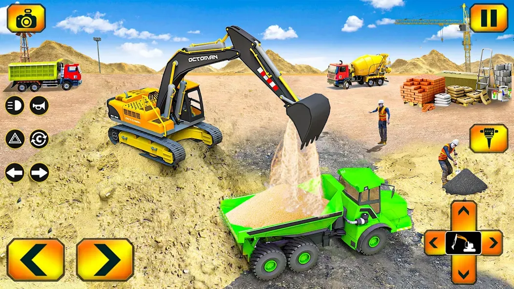 Скачать Sand Excavator Simulator Games (Мод: Безлимитные деньги и техника) на Андроид — скриншот 2