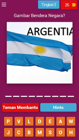 Tebak Gambar Bendera MOD APK на Android — Открыты все уровни и подсказки — скриншот 3