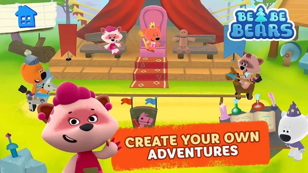 Скачать Be-be-bears - Creative world с модом — Творческий мир с открытыми возможностями — скриншот 4
