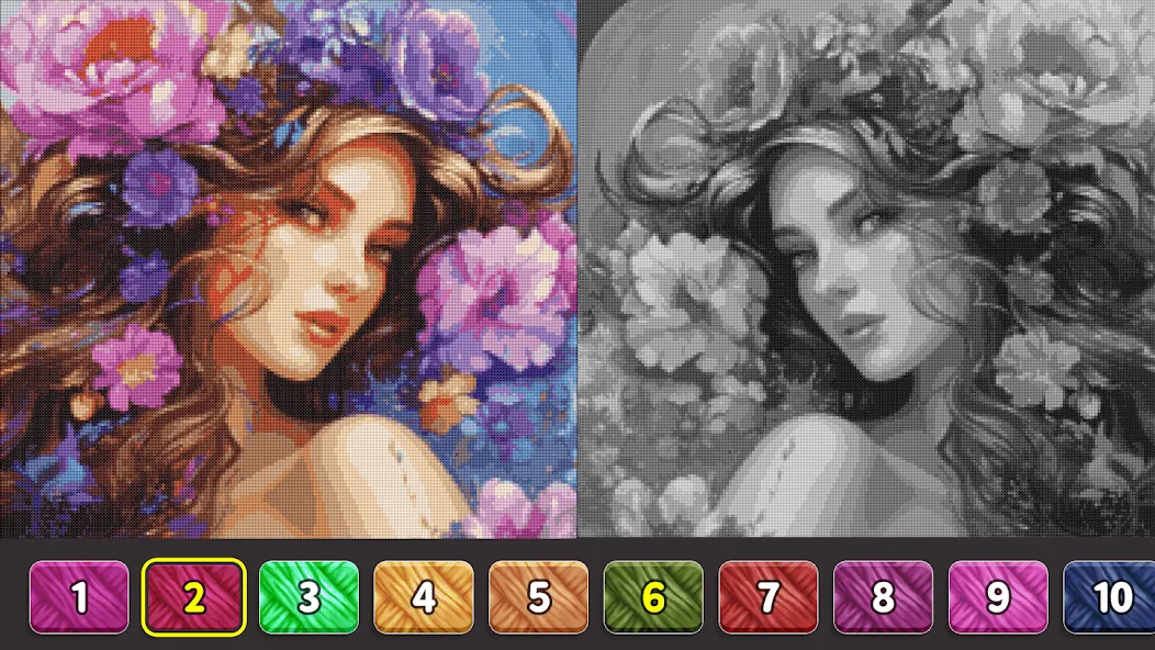 Скачать Cross Stitch: Color by Number с модом — Без рекламы и все узоры открыты — скриншот 1