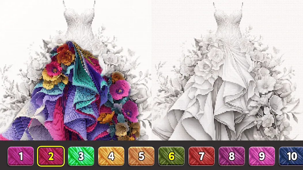 Скачать Cross Stitch: Color by Number с модом — Без рекламы и все узоры открыты — скриншот 2