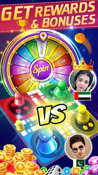 Online Ludo Game Multiplayer на Андроид — Мод Много игроков и бесконечные победы — скриншот 3