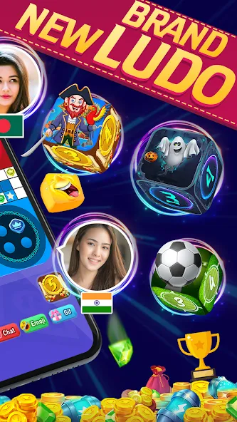 Online Ludo Game Multiplayer на Андроид — Мод Много игроков и бесконечные победы — скриншот 5