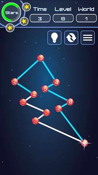 Connect The Dots на Андроид — Безлимитные подсказки и все уровни — скриншот 1