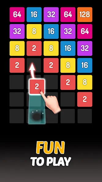 X2 Blocks - 2048 Number Game MOD APK — Без рекламы и бесконечные ходы — скриншот 1